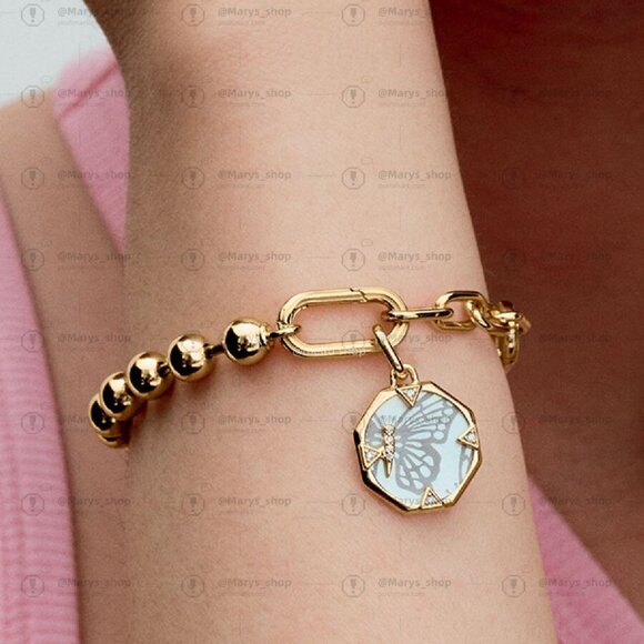 Pandora ME Pearlescent Butterfly Medallion Charm - Picture 2 of 2